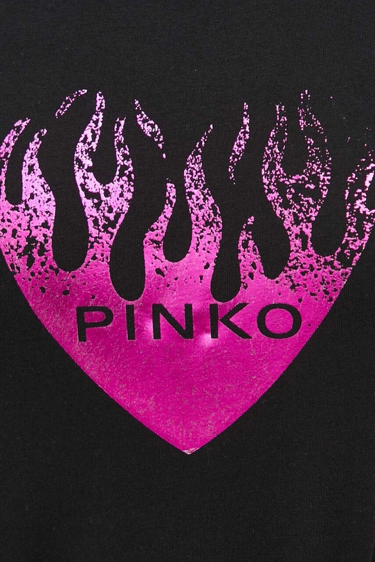 Pinko t-shirt bawełniany 100783.A0PR czarny