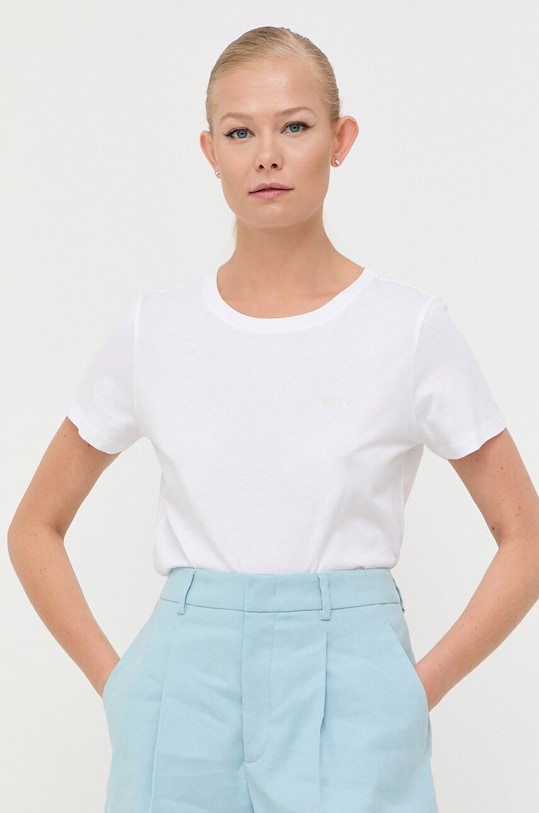 BOSS t-shirt bawełniany bawełna biały 50489871