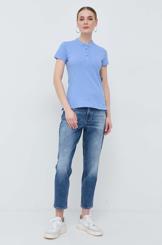 BOSS polo bawełniane 50490960 niebieski AA00
