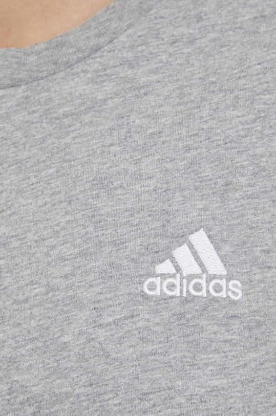 Bavlněné tričko adidas HR4916 šedá