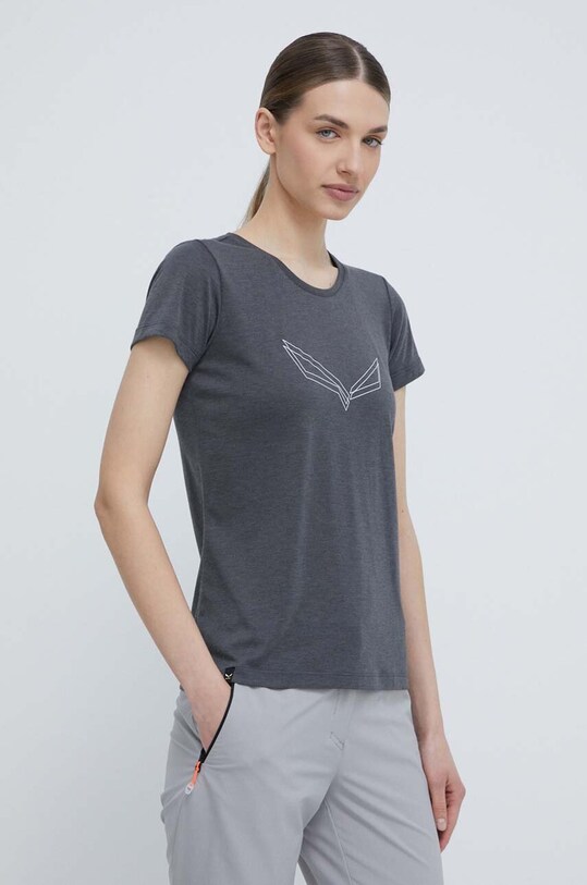 Спортивна футболка Salewa Pure Eagle Frame сірий 00.0000028449