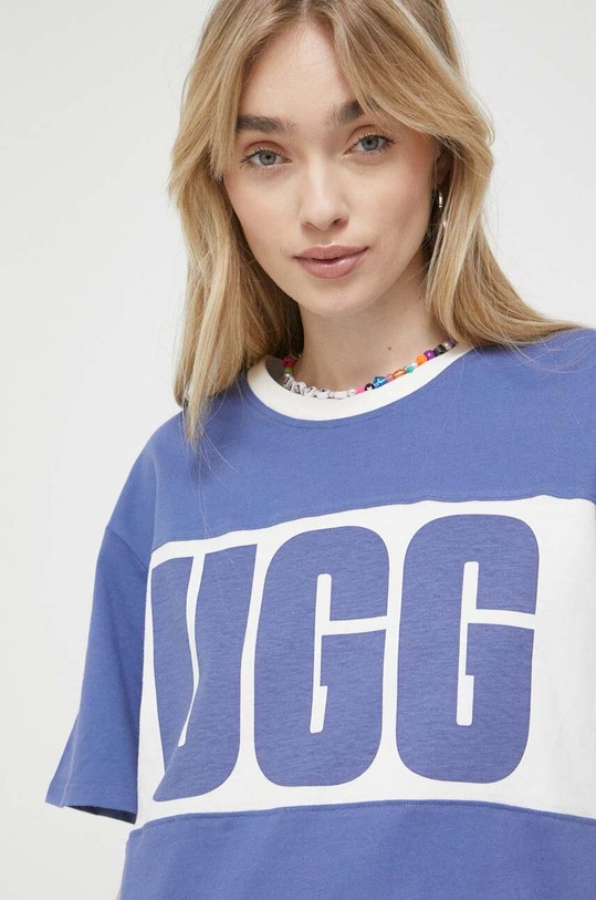 Bavlněné tričko UGG modrá 1136881