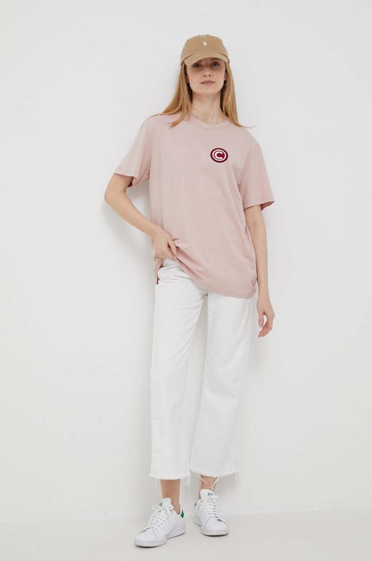 Colmar tricou din bumbac 8627.6SH roz SS23