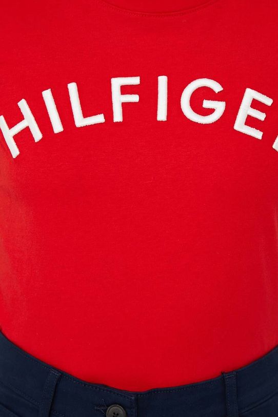 Pamučna majica Tommy Hilfiger WW0WW37864.PPYX crvena