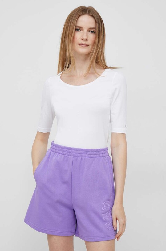 Tričko Tommy Hilfiger slim bílá WW0WW37858.PPYX