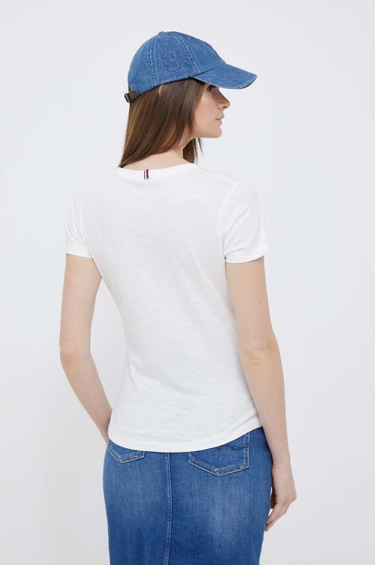 Oblečení Bavlněné tričko Tommy Hilfiger WW0WW37860.PPYX bílá