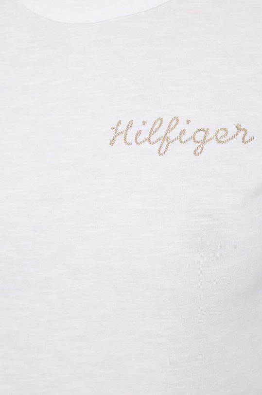 Bavlněné tričko Tommy Hilfiger WW0WW37860.PPYX bílá