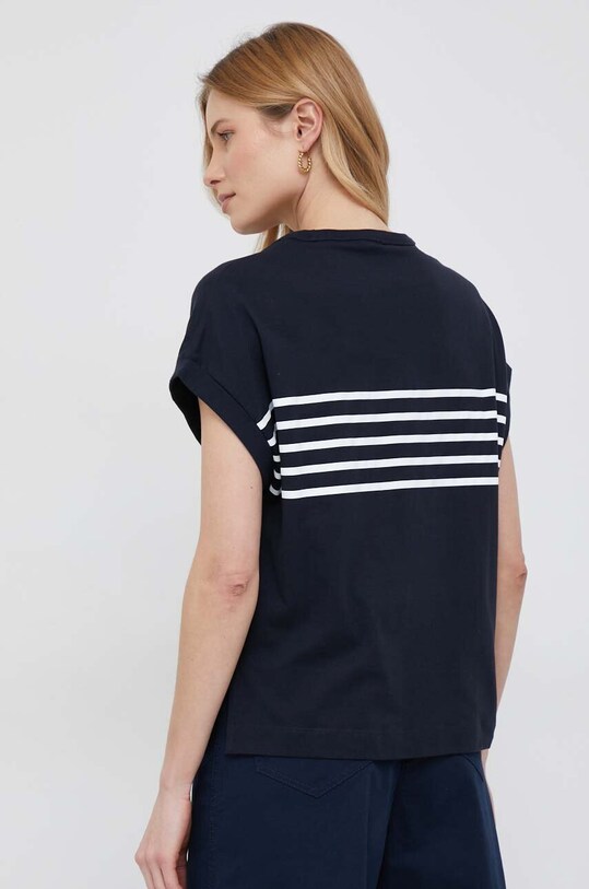 Ρούχα Βαμβακερό μπλουζάκι Tommy Hilfiger WW0WW37881.PPYX σκούρο μπλε