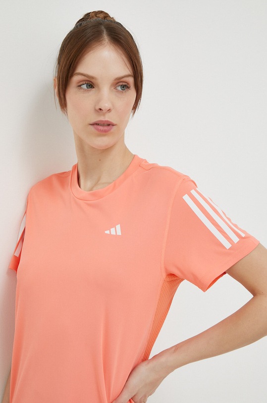 adidas Performance t-shirt do biegania Own the Run pomarańczowy IC5196