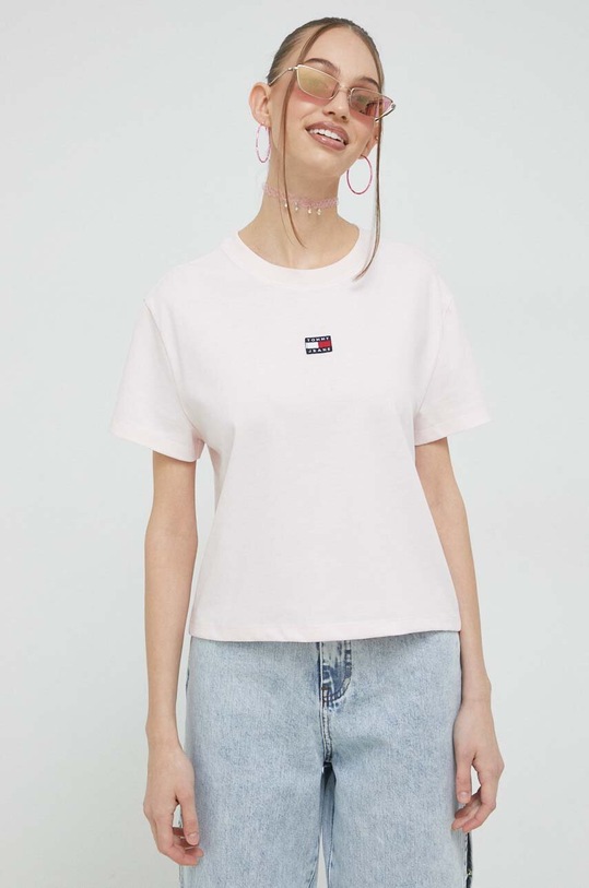 Majica kratkih rukava Tommy Jeans DW0DW15640.PPYX roza SS23