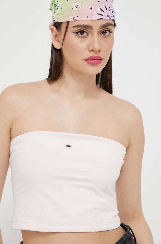 Top Tommy Jeans ροζ DW0DW15296.PPYX