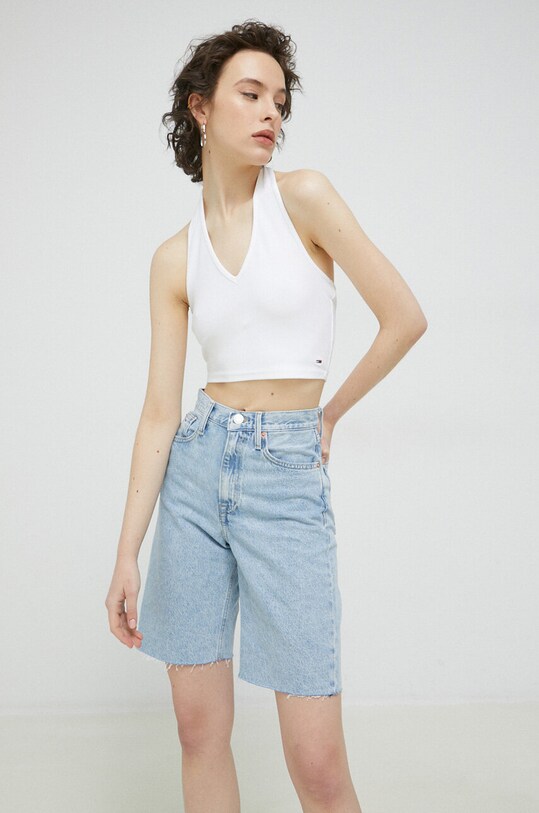 Tommy Jeans top DW0DW15303.PPYX alb SS23