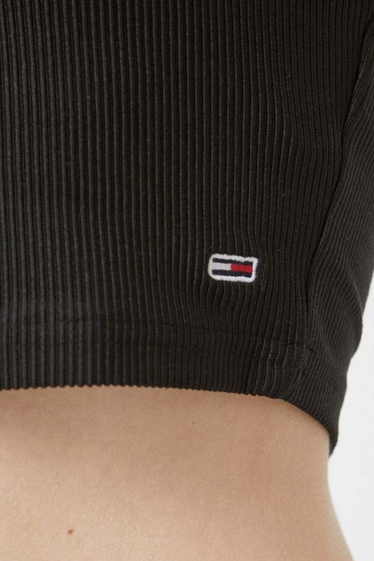 Top Tommy Jeans DW0DW15303.PPYX čierna