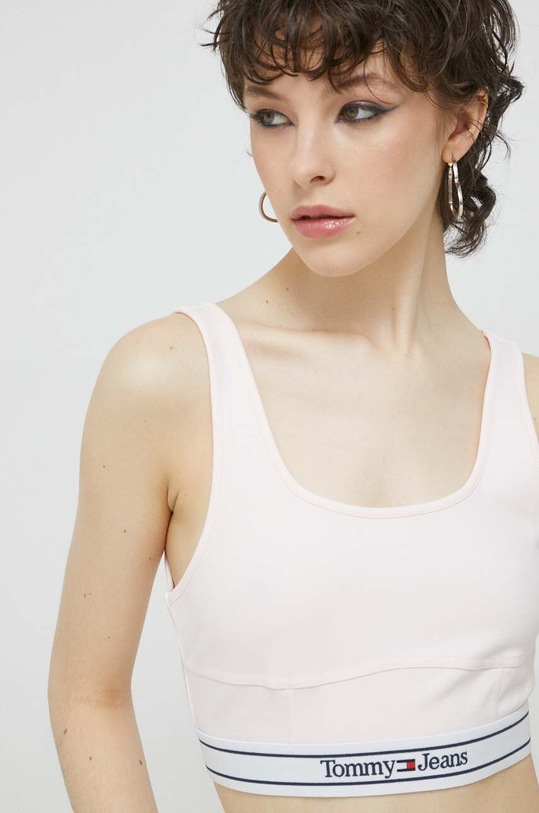 Top Tommy Jeans růžová DW0DW15300.PPYX