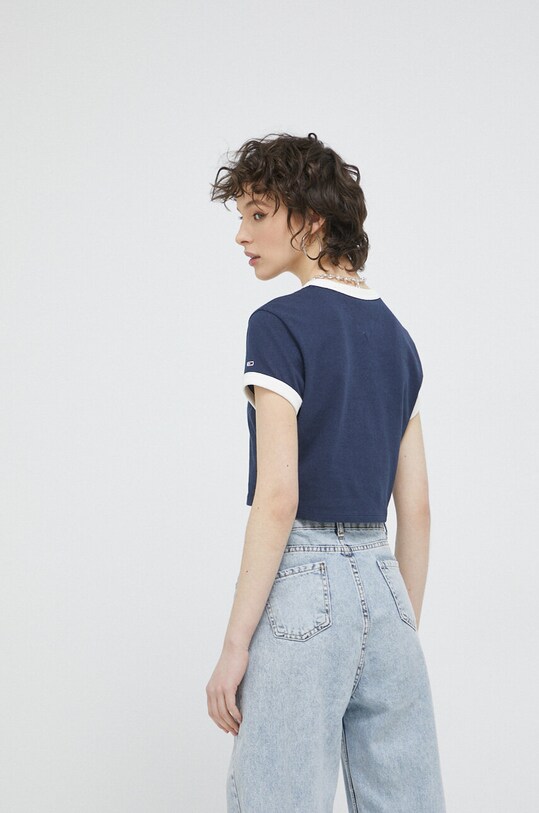 Îmbrăcăminte Tommy Jeans tricou din bumbac DW0DW15478.PPYX bleumarin