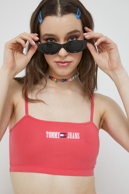 Tommy Jeans top różowy DW0DW15458.PPYX