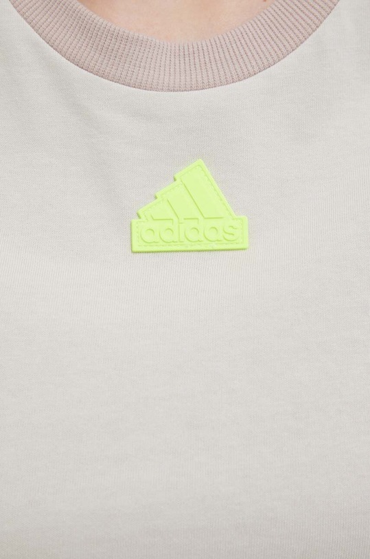 adidas t-shirt IP3745 beżowy