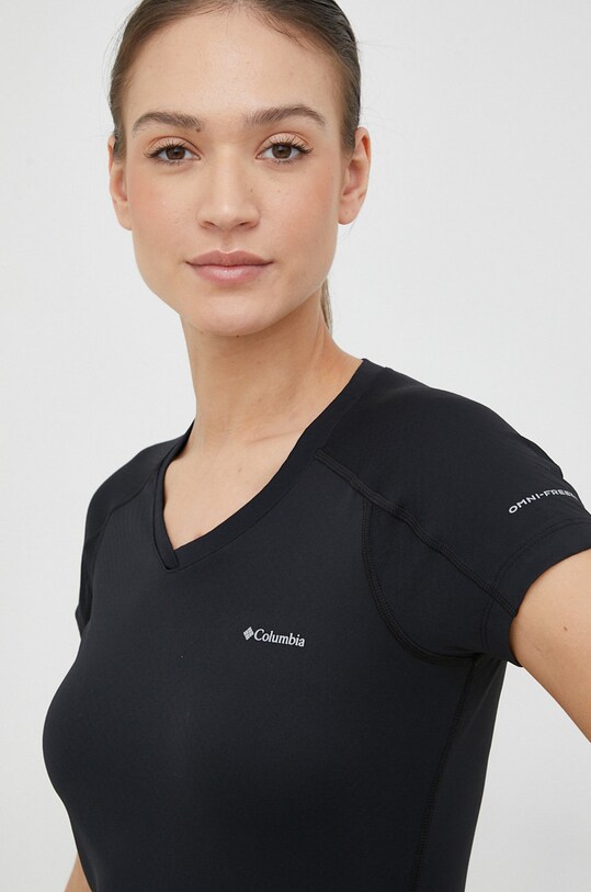 Športna kratka majica Columbia Zero Rules Brez vzorca črna 1533571