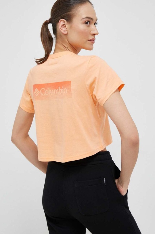Columbia tricou din bumbac print portocaliu 1930051.SS23