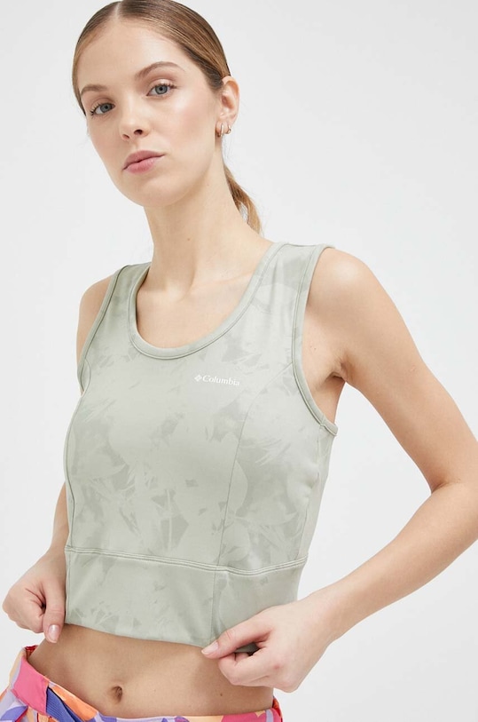 Columbia top sport Windgates II Cropped flori verde 1931861.SS23