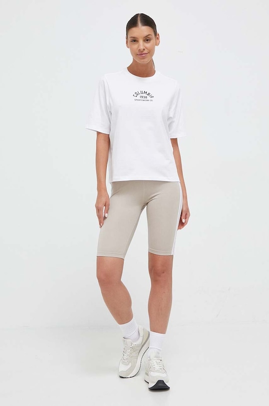 Bavlněné tričko Columbia North Cascades 1992085 bílá AW24