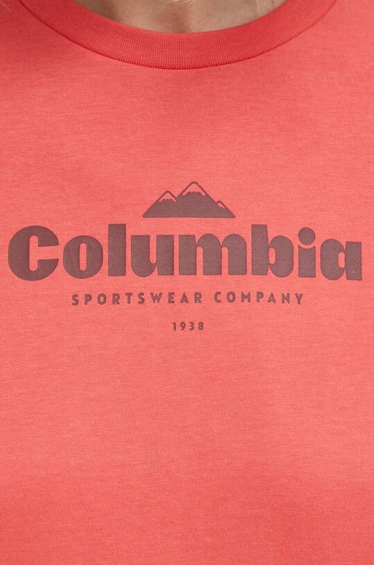 Columbia t-shirt bawełniany North Cascades 1992085 czerwony