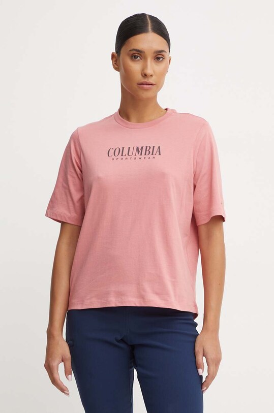 Хлопковая футболка Columbia розовый 1992085