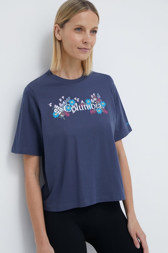 Columbia tricou din bumbac North Cascades bleumarin 1992085