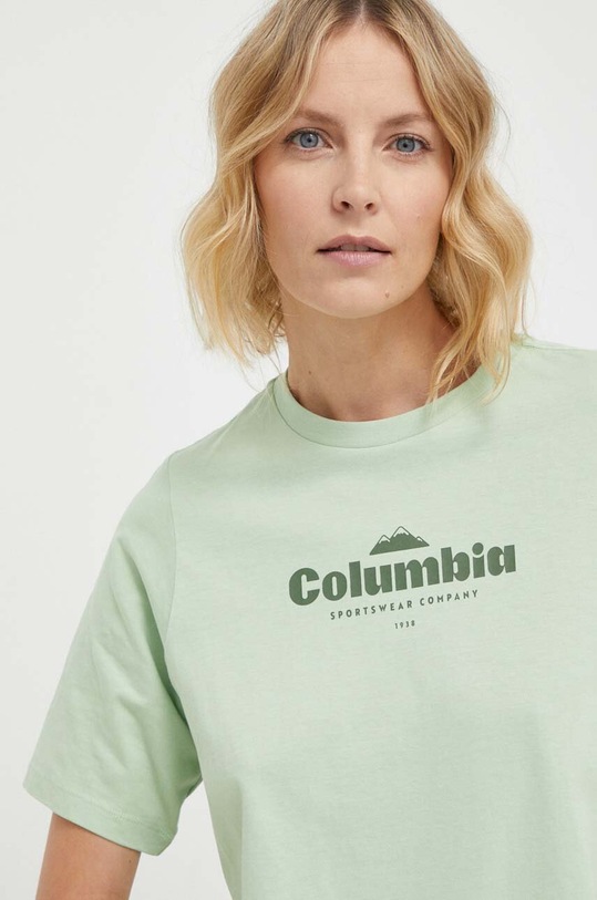 Bavlněné tričko Columbia North Cascades zelená 1992085