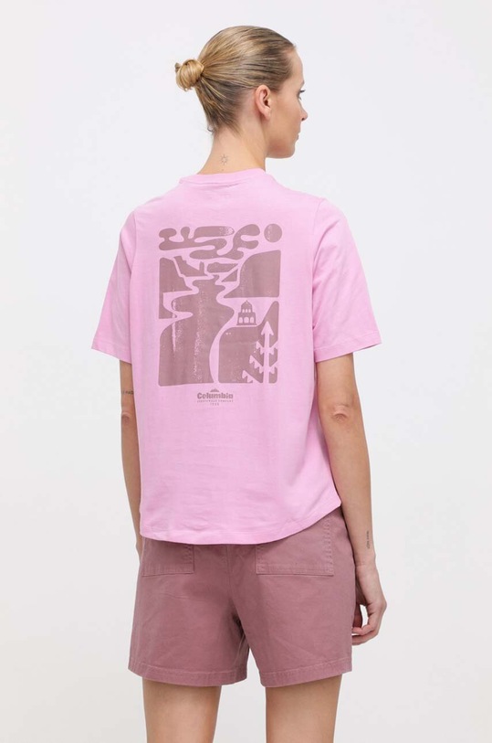 Oblečení Bavlněné tričko Columbia North Cascades 2036593 růžová