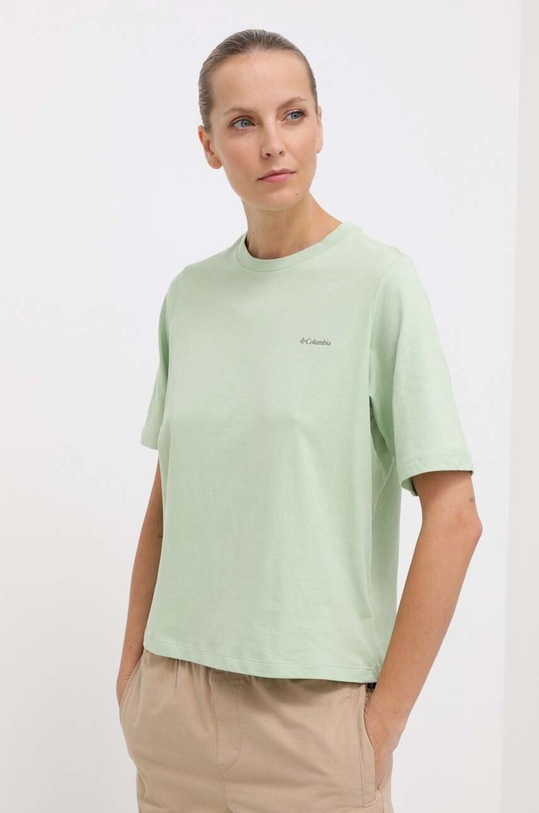 Odzież Columbia t-shirt bawełniany North Cascades 2036593 zielony