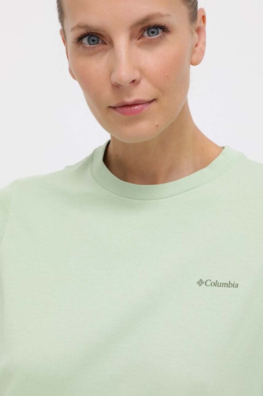 Хлопковая футболка Columbia зелёный 2036593