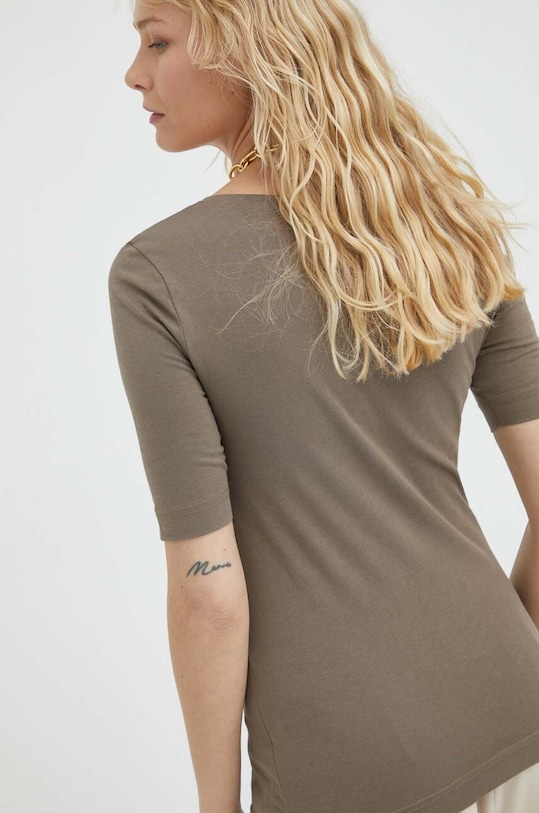 Odzież G-Star t-shirt bawełniany D23126.D266 brązowy