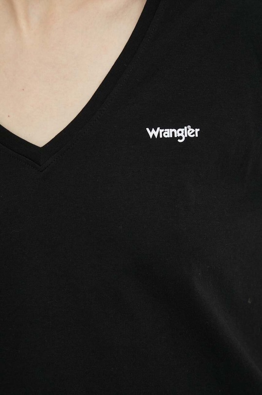 Wrangler t-shirt bawełniany W7XKEV100 czarny