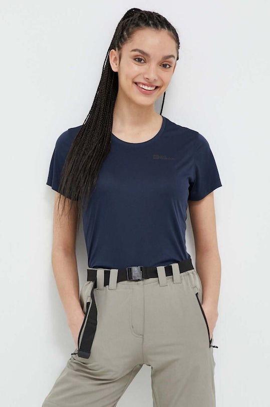 Jack Wolfskin tricou sport Tech uni bleumarin 1807122
