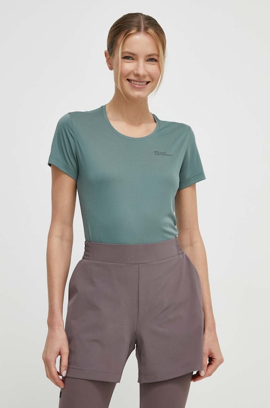 Jack Wolfskin t-shirt sportowy Tech zielony 1807122