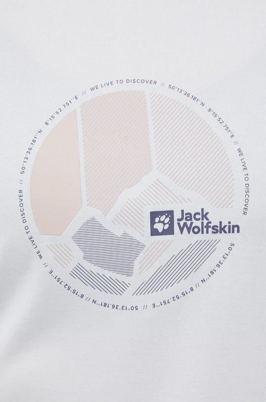 Jack Wolfskin t-shirt sportowy Crosstrail Graphic 1807213 biały