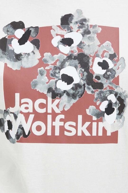 Bavlněné tričko Jack Wolfskin 10 1809051 béžová