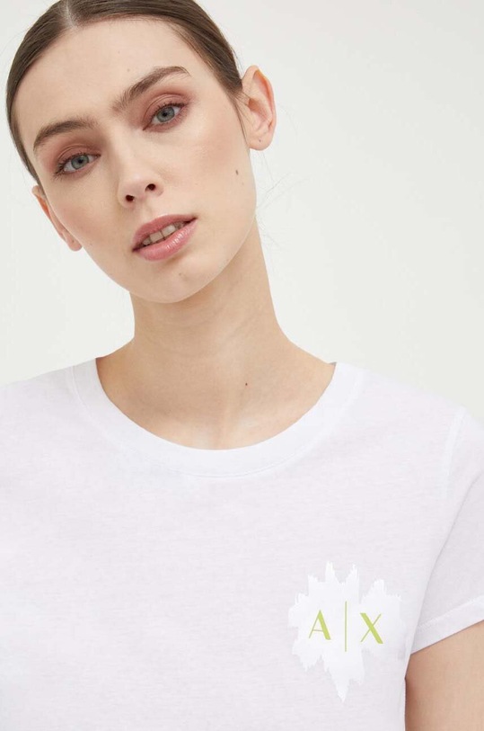 Armani Exchange t-shirt bawełniany nadruk biały 3RYTFH.YJG3Z