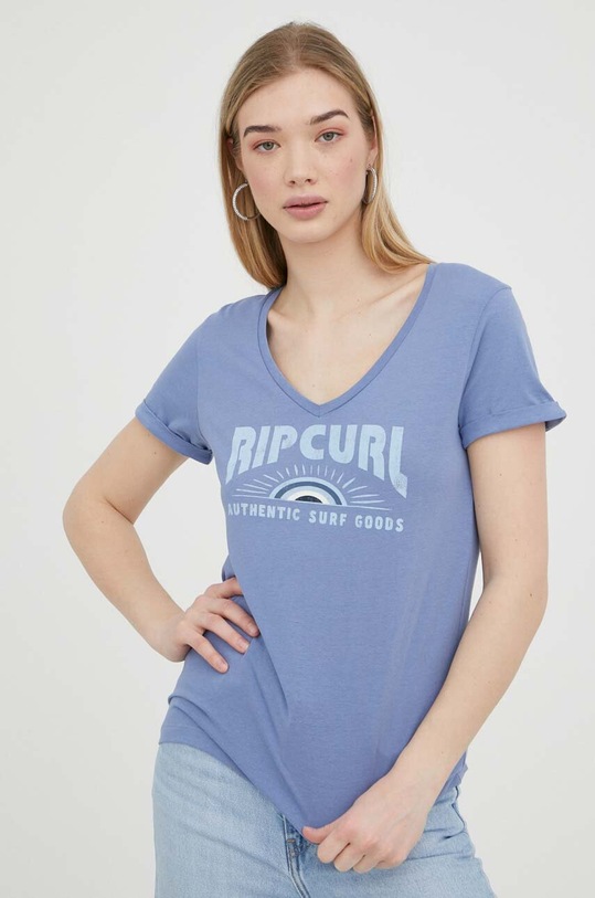 Rip Curl t-shirt bawełniany nadruk niebieski 039WTE
