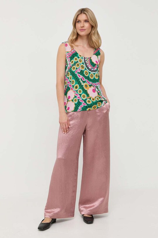 Hodvábna blúzka Weekend Max Mara 2359411231600 zelená SS23
