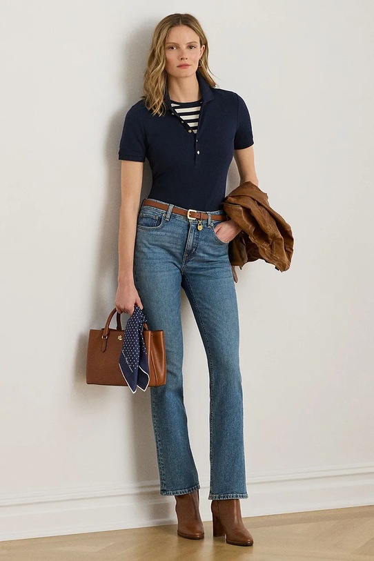 Odzież Lauren Ralph Lauren polo 200679219 granatowy