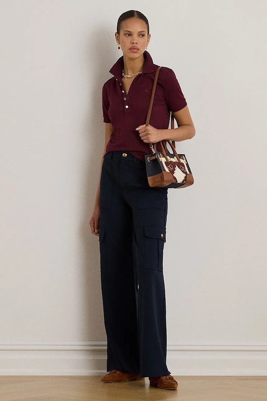 Odzież Lauren Ralph Lauren polo 200679219 bordowy