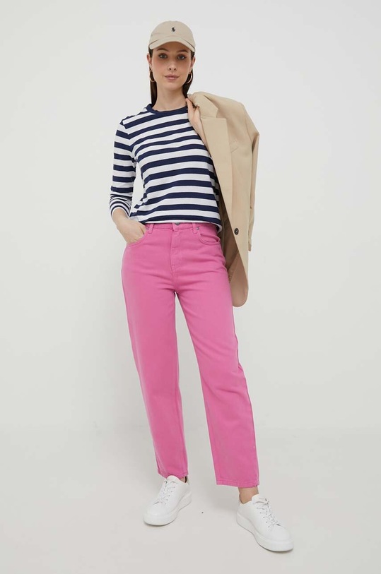 Polo Ralph Lauren longsleeve bawełniany 211915566 granatowy SS23