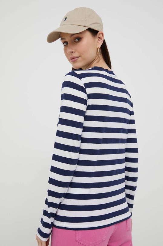 Odzież Polo Ralph Lauren longsleeve bawełniany 211915566 granatowy