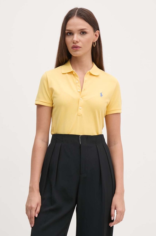 Polo majica Polo Ralph Lauren slim zlatna 211870236