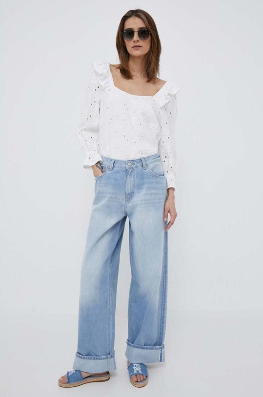 PS Paul Smith bluza din bumbac W2R.325B.K31025 alb SS23