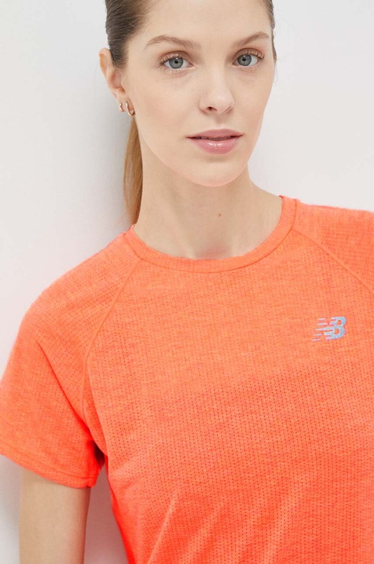New Balance t-shirt do biegania Impact Run pomarańczowy WT21262ODR