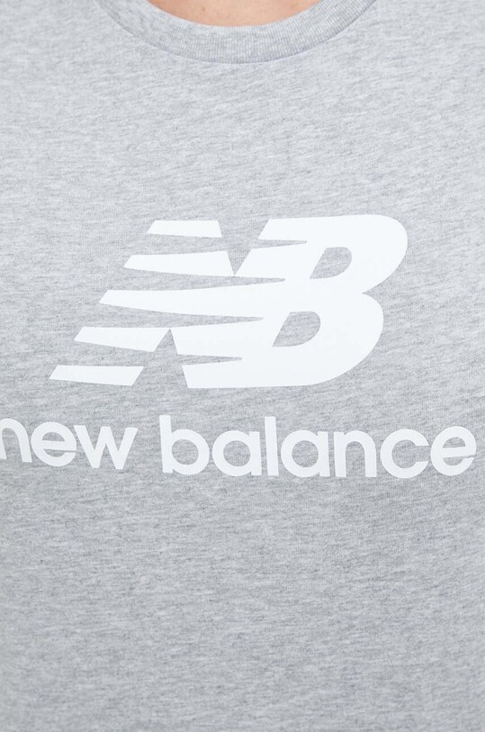 New Balance t-shirt bawełniany WT31546AG szary