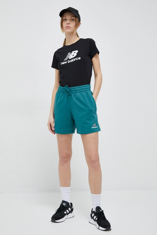 New Balance t-shirt bawełniany WT31546BK czarny SS23